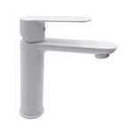 OGOMONDO  Miscelatore rubinetto oceania lavabo in ottone colore bianco opaco con piletta *** confezione 1