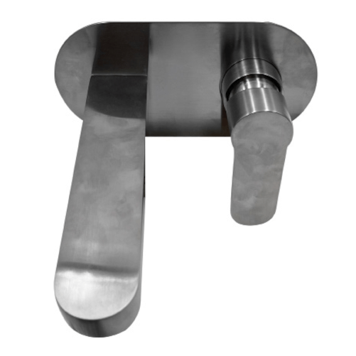 OGOMONDO  Miscelatore lavabo parete oceania ad incasso ottone colore nickel spazzolato *** confezione 1