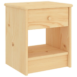VidaXL Comodino Legno Chiaro 35x30x40 cm in Legno Massello di Pino