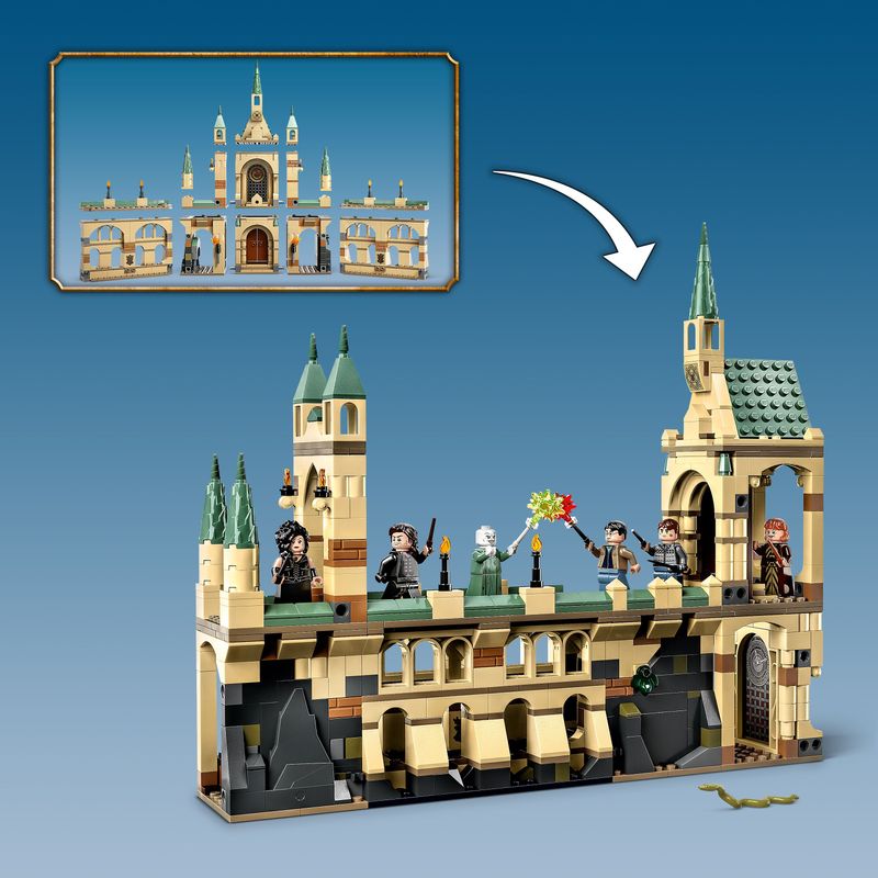 LEGO-Harry-Potter-76415-La-battaglia-di-Hogwarts-Castello-Giocattolo-con-Minifigure-di-Bellatrix-Lestrange-e-Voldemort