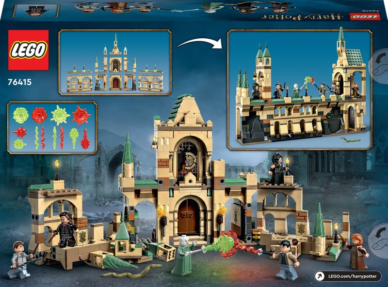 LEGO-Harry-Potter-76415-La-battaglia-di-Hogwarts-Castello-Giocattolo-con-Minifigure-di-Bellatrix-Lestrange-e-Voldemort