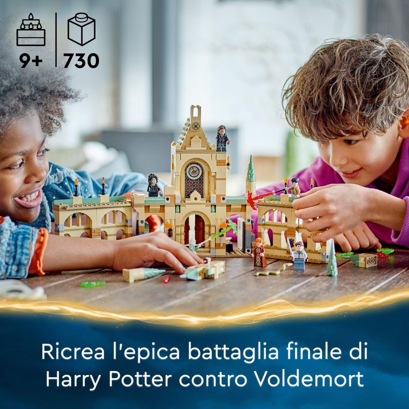 LEGO-Harry-Potter-76415-La-battaglia-di-Hogwarts-Castello-Giocattolo-con-Minifigure-di-Bellatrix-Lestrange-e-Voldemort