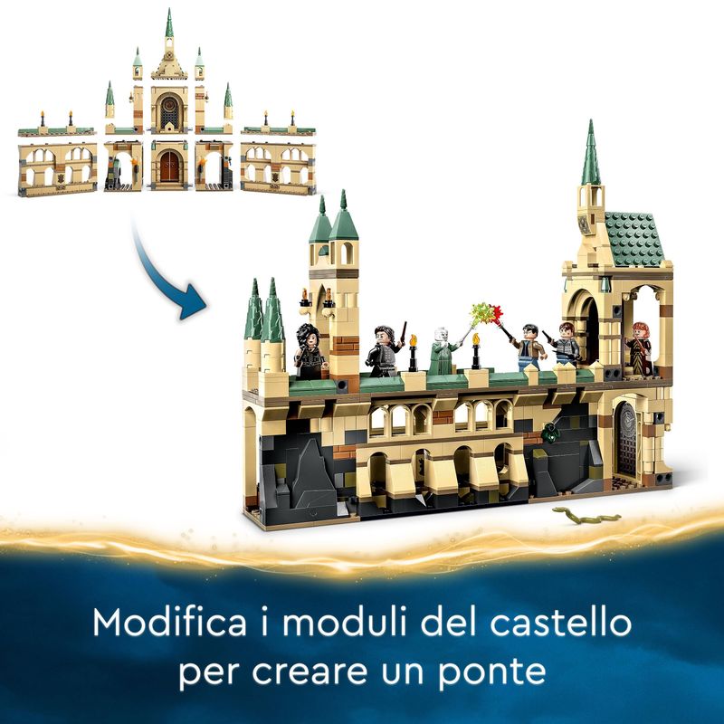 LEGO-Harry-Potter-76415-La-battaglia-di-Hogwarts-Castello-Giocattolo-con-Minifigure-di-Bellatrix-Lestrange-e-Voldemort