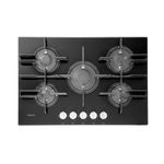 Hotpoint-FTGHG-751-D-HA-BK--piano-cottura-Nero-Da-incasso-75-cm-Gas-5-Fornello-i-