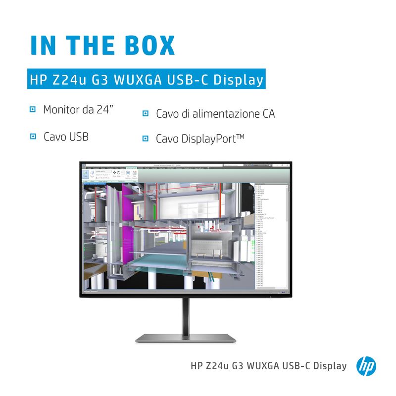 HP-Z24u-G3-Monitor-PC-61-cm--24---1920-x-1200-Pixel-WUXGA-LED-Argento