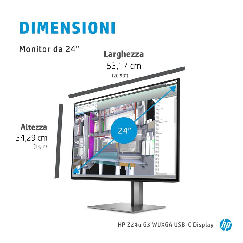 HP-Z24u-G3-Monitor-PC-61-cm--24---1920-x-1200-Pixel-WUXGA-LED-Argento