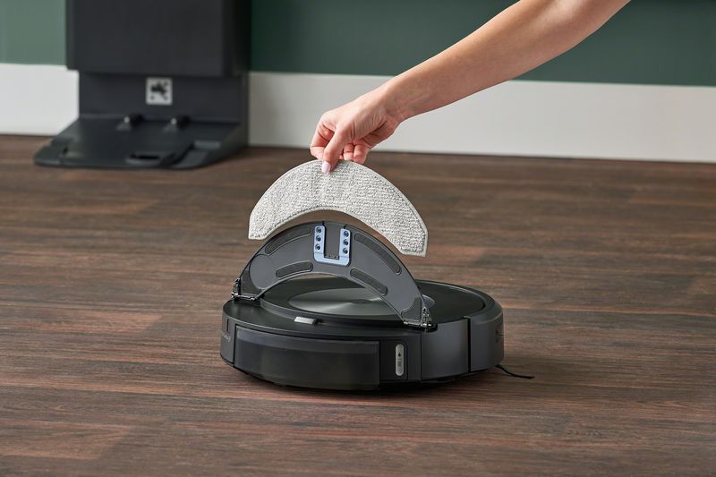 iRobot-Roomba-Combo-j7--aspirapolvere-robot-Senza-sacchetto-Nero-Acciaio-inossidabile