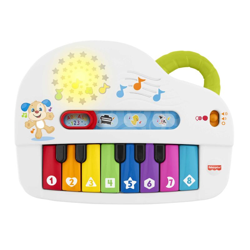 Fisher-Price-Pianoforte-di-Cagnolino-Ridi-and-Impara-Edizione-Multilingue-Portatile-con-Luci-Versi-degli-Animali-Contenuti-Educativi-e-4-Modalita--di-Gioco-Giocattolo-per-Bambini-6--Mesi