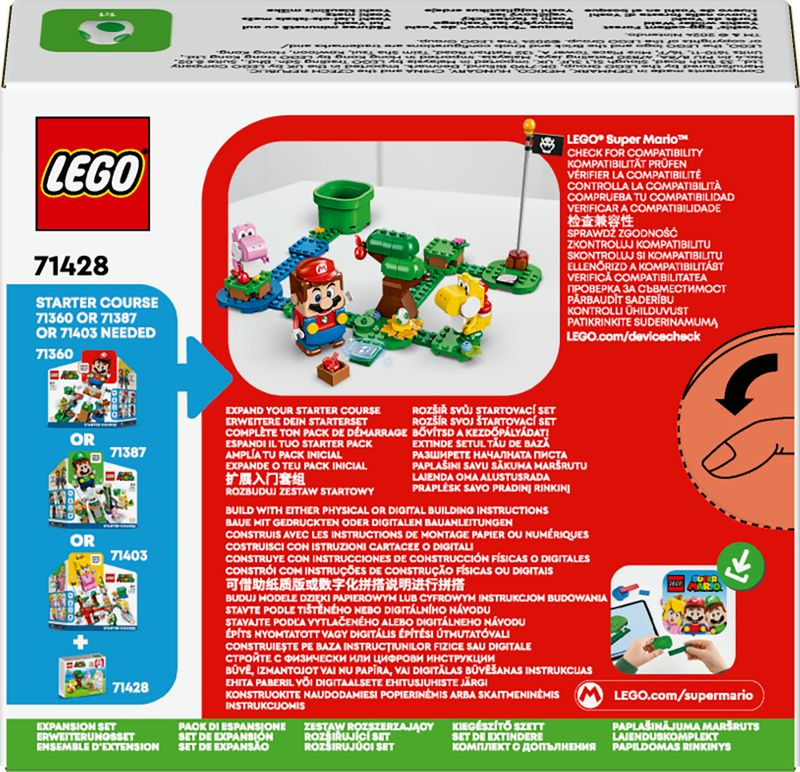 LEGO-Super-Mario-71428-Pack-di-Espansione-Yoshi-nella-Foresta-Fuovolosa-Giochi-per-Bambini-di-6--con-2-Personaggi-Giocattolo