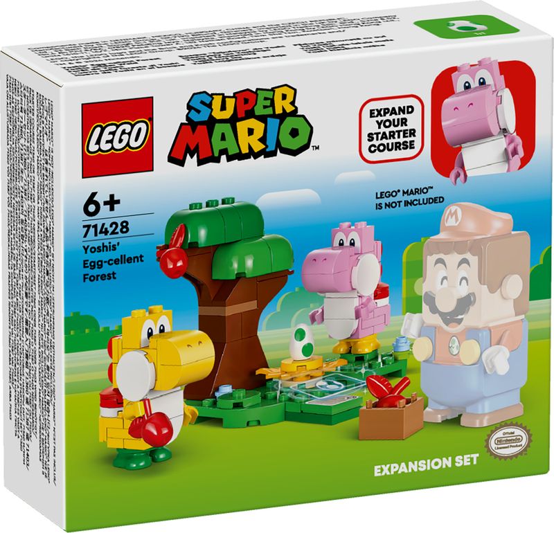 LEGO-Super-Mario-71428-Pack-di-Espansione-Yoshi-nella-Foresta-Fuovolosa-Giochi-per-Bambini-di-6--con-2-Personaggi-Giocattolo