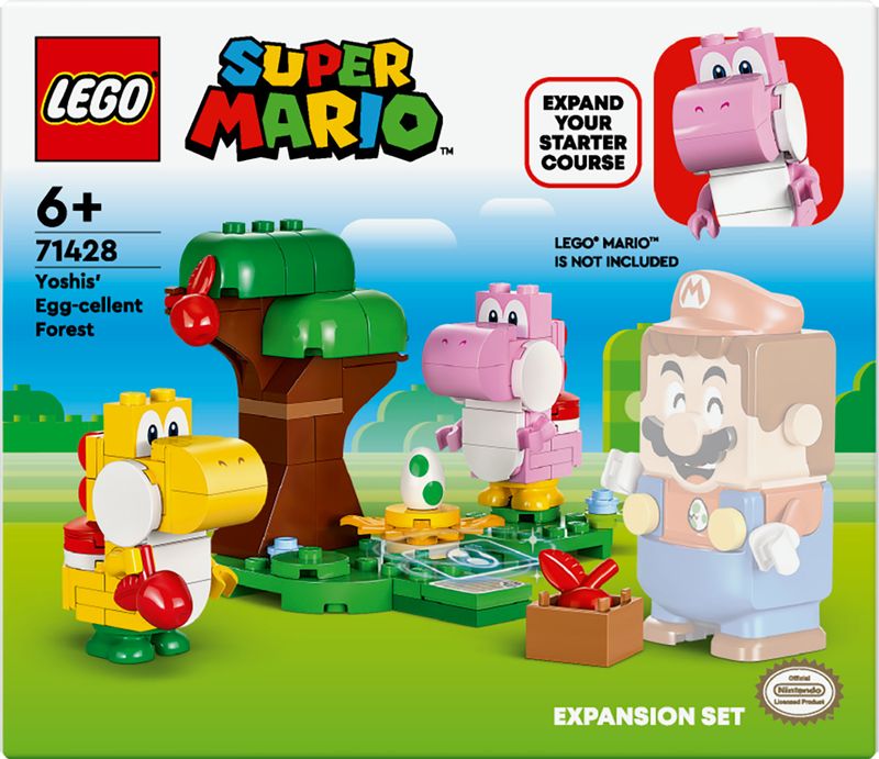 LEGO-Super-Mario-71428-Pack-di-Espansione-Yoshi-nella-Foresta-Fuovolosa-Giochi-per-Bambini-di-6--con-2-Personaggi-Giocattolo