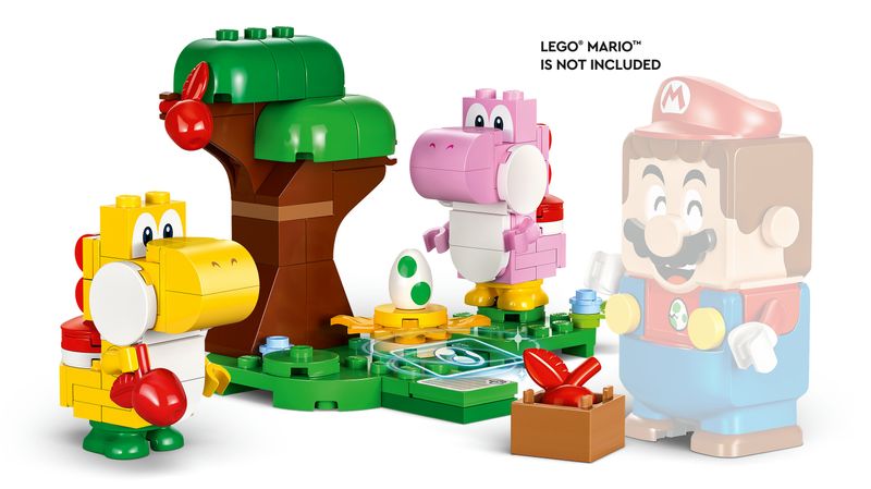 LEGO-Super-Mario-71428-Pack-di-Espansione-Yoshi-nella-Foresta-Fuovolosa-Giochi-per-Bambini-di-6--con-2-Personaggi-Giocattolo