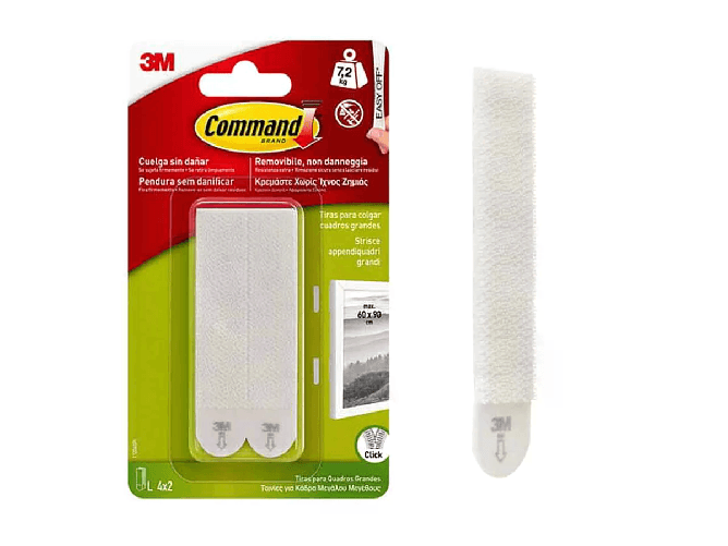 3M Strisce Appendiquadro Size L - Colore Bianco