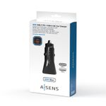 Aisens-Cargador-de-Coche-38W1xUSB-C-PD3.0-20W1xUSB-A-QC3.0-18W---Color-Negro