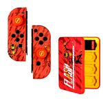 FR-TEC-Combo-Pack-Carcasa-Dura-y-Grips-The-Flash-para-Nintendo-Switch---Caja-de-16-Juegos---Diseño-Unico-y-Agarre-Mejora