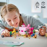 LEGO-Minecraft-21247-La-Casa-dell’Axolotl-Base-Subacquea-Rosa-con-Esploratore-Subacqueo-Zombie-per-Bambini-da-7-anni