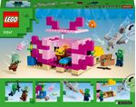 LEGO-Minecraft-21247-La-Casa-dell’Axolotl-Base-Subacquea-Rosa-con-Esploratore-Subacqueo-Zombie-per-Bambini-da-7-anni