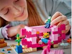 LEGO-Minecraft-21247-La-Casa-dell’Axolotl-Base-Subacquea-Rosa-con-Esploratore-Subacqueo-Zombie-per-Bambini-da-7-anni