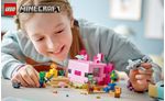 LEGO-Minecraft-21247-La-Casa-dell’Axolotl-Base-Subacquea-Rosa-con-Esploratore-Subacqueo-Zombie-per-Bambini-da-7-anni