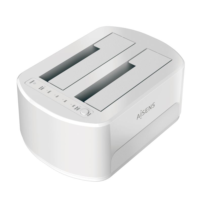 Aisens-Estacion-de-Docking-de-Doble-Bahia-ASDS-D02W-Sata-2.5-3.5-a-USB-3.0-3.1-Gen1---Clone---Color-Blanco