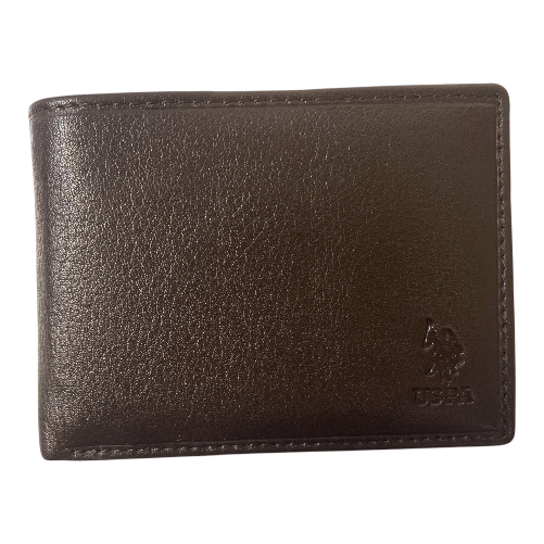 U.S. POLO ASSN. PORTAFOGLI UOMO US POLO ASSN BRAZIL AEUZ32541MHA500 PELLE BROWN ORIGINAL AI 2025