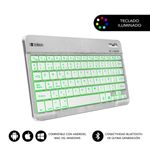 Subblim Tastiera Subblim Smart retroilluminata BT - Connettività Bluetooth 30 - Illuminazione regolabile in 7 colori