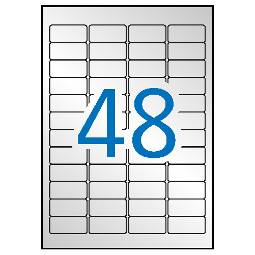 Apli Tag metallici applicati 45,7 x 21,2 mm 20 fogli