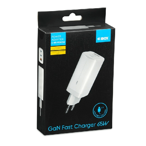 Ibox Caricabatterie da Parete Ibox ILUC65W Bianco 65 W