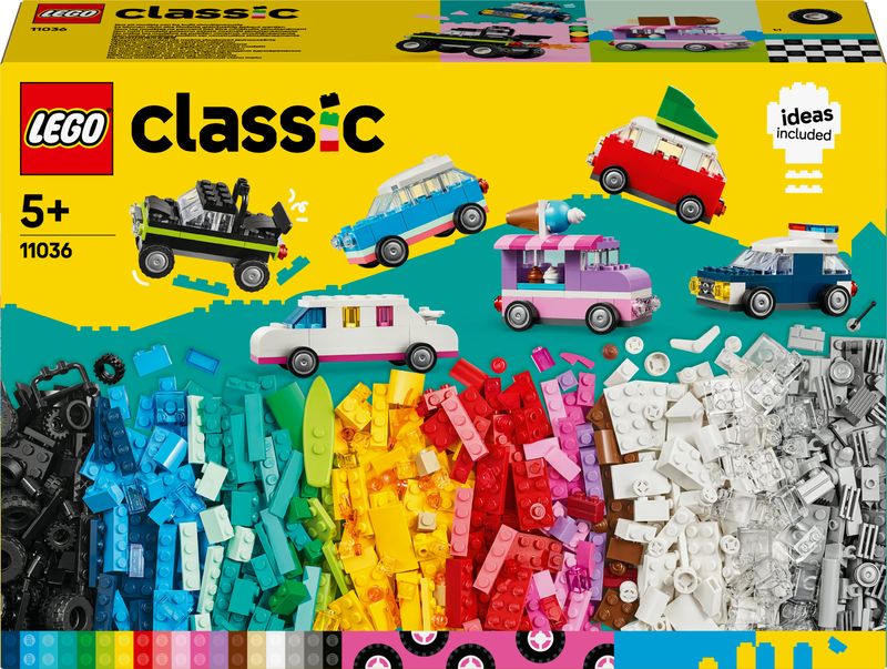 LEGO-Classic-11036-Veicoli-Creativi-Modellini-di-Auto-in-Mattoncini-Macchine-Giocattolo-per-Bambini-e-Bambine-5--Anni