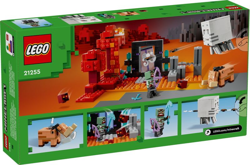 LEGO-Minecraft-21255-Agguato-nel-Portale-del-Nether-Gioco-per-Bambini-di-8--Anni-Set-con-Scene-di-Battaglia-e-Personaggi