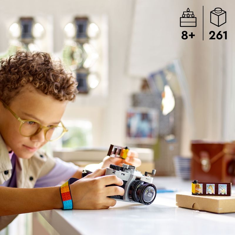 LEGO-Creator-31147-3in1-Fotocamera-Retro-Giochi-per-Bambini-8--Anni-Macchina-Fotografica-Trasformabile-in-Videcamera-o-TV