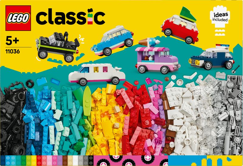 LEGO-Classic-11036-Veicoli-Creativi-Modellini-di-Auto-in-Mattoncini-Macchine-Giocattolo-per-Bambini-e-Bambine-5--Anni