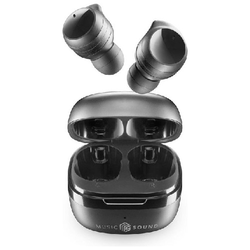 Music-Sound-Flow-Auricolare-Wireless-In-ear-Musica-e-Chiamate-Bluetooth-Nero