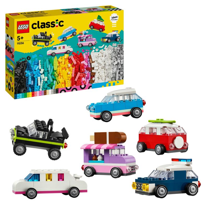 LEGO-Classic-11036-Veicoli-Creativi-Modellini-di-Auto-in-Mattoncini-Macchine-Giocattolo-per-Bambini-e-Bambine-5--Anni