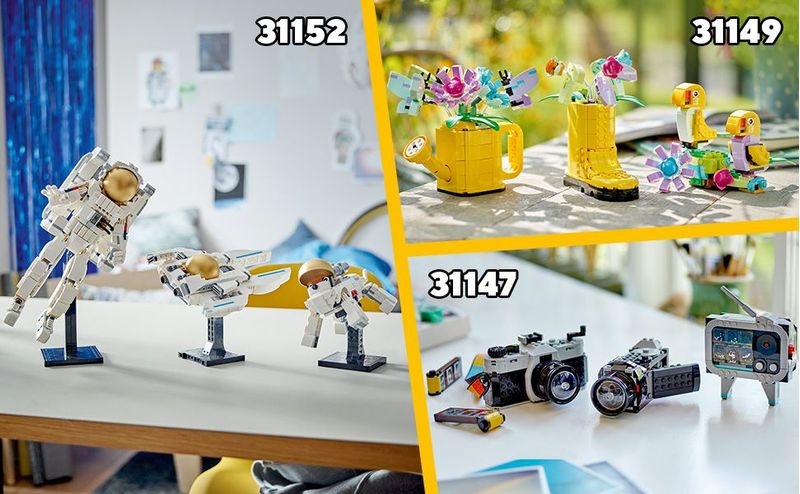 LEGO-Creator-31147-3in1-Fotocamera-Retro-Giochi-per-Bambini-8--Anni-Macchina-Fotografica-Trasformabile-in-Videcamera-o-TV