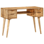 VidaXL Scrivania con Cassetti 110x47x76 cm in Legno Massello di Mango