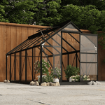 VidaXL Serra in Vetro Antracite 155x298x191 cm con Telaio in Alluminio