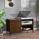 VidaXL Mobile Porta Dischi Rovere Marrone 84,5x38x48 Legno Multistrato