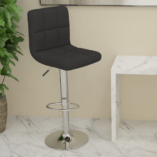 VidaXL Sgabello da Bar Nero in Tessuto