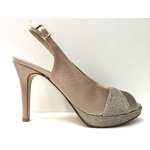 MELLUSO SCARPE DECOLTE' SANDALO DONNA MELLUSO ORIGINALE M819 RASO CUOIO TACCO NEW