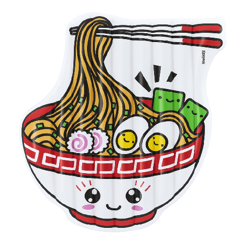 TrAdE Shop Traesio  Materassino Isola Gonfiabile Forma Ciotola Ramen 183x168 Cm Spiaggia Piscina 43841 -