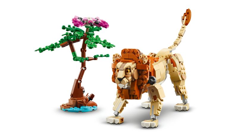 LEGO-Creator-31150-3in1-Animali-del-Safari-Giocattolo-Trasformabile-da-Giraffa-in-2-Gazzelle-o-Leone--Giochi-per-Bambini-9-