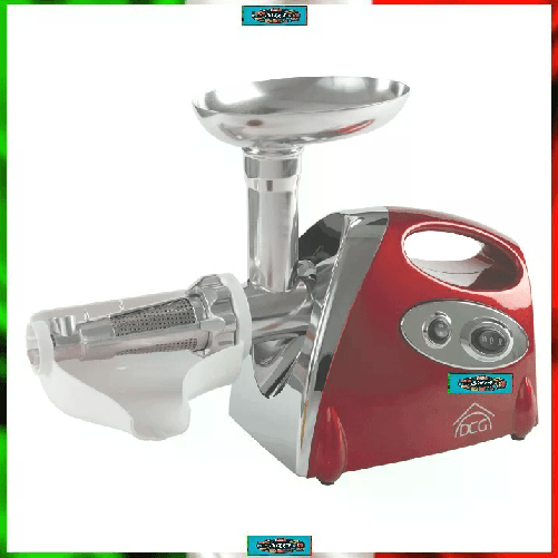 DCG Passapomodoro e Tritacarne 2 in 1 Elettrico Multifunzione 1400W Lame Acciao Inox
