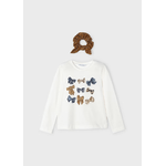 MAYORAL COMPLETO MAGLIA CODINO BAMBINA MAYORAL 4006 COTONE BIANCO ORIGINALE AI 2024
