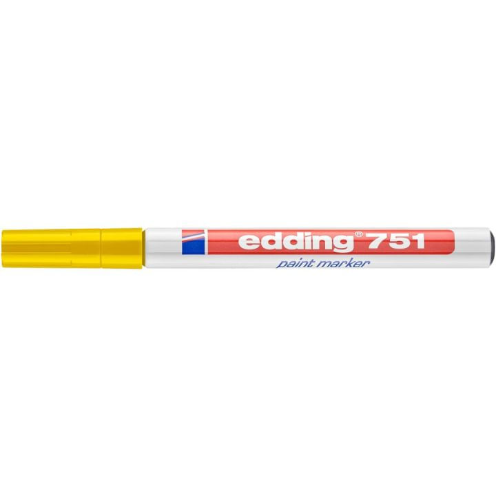 Edding-751-Pennarello-Indelebile---Punta-Tonda---Linea-tra-1-e-2-mm.---Inchiostro-opaco---Asciugatura-rapida---Colore-gi