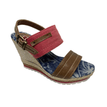 REFRESH SCARPE SANDALO SANDALI DONNA REFRESH SANDAL 63567 PELLE ROSSO ORIGINALE PE
