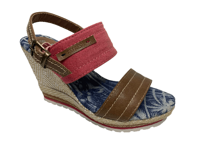 REFRESH SCARPE SANDALO SANDALI DONNA REFRESH SANDAL 63567 PELLE ROSSO ORIGINALE PE