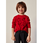 MAYORAL MAGLIA FELPA FELPE BAMBINO MAYORAL 4420 COTONE 10 ROSSO ORIGINALE AI 2024