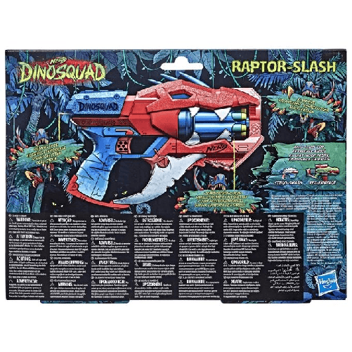 Nerf-DinoSquad---Blaster-lancia-dardi-Raptor-Slash-con-tamburo-rotante-da-6-dardi-azione-raffica-di-colpi-include-6-dardi-originali-Elite