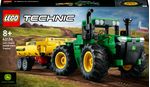 LEGO-Technic-42136-John-Deere-9620R-4WD-Tractor-Giochi-Creativi-Trattore-con-Rimorchio-Replica-Modello-da-Costruzione